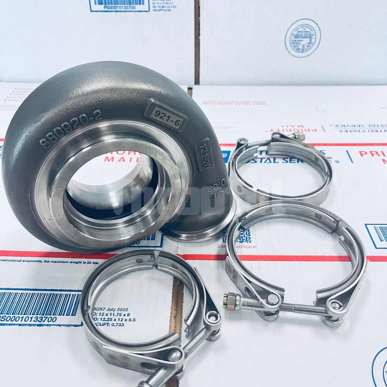 Stainless Steel Turbine Housing G30-660 A/R 0.83 Reverse Rotation V-Band