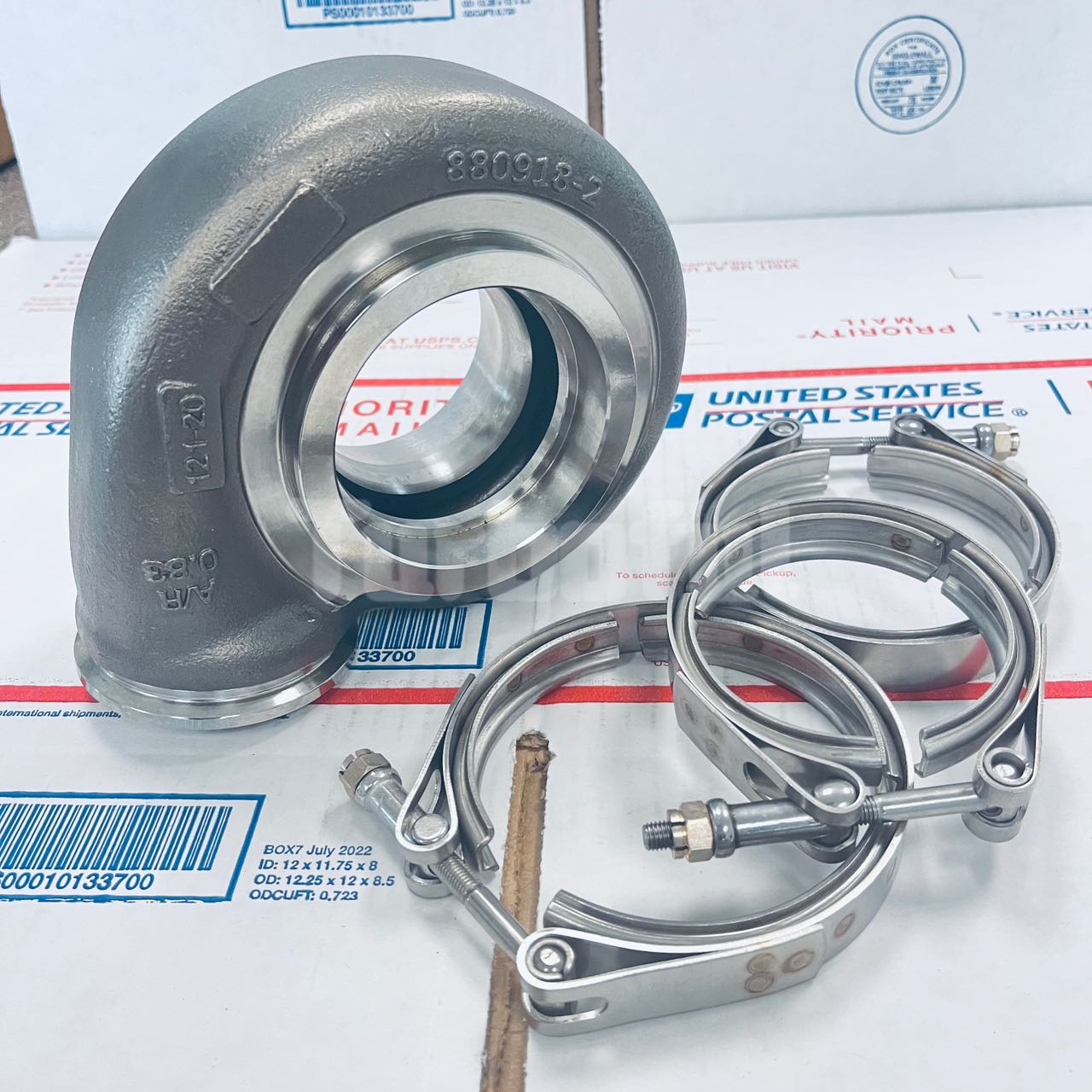 Turbine Housing G30-660 A/R 0.83 Standard Rotation V-Band Stainless Steel